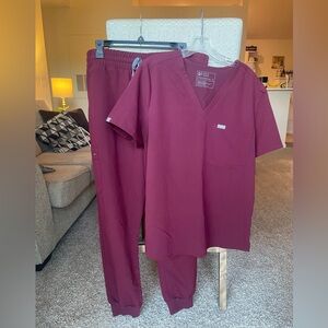 Size XL Burgundy FIGS scrubs